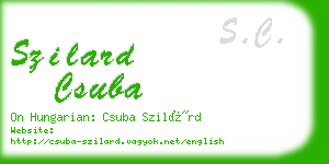 szilard csuba business card